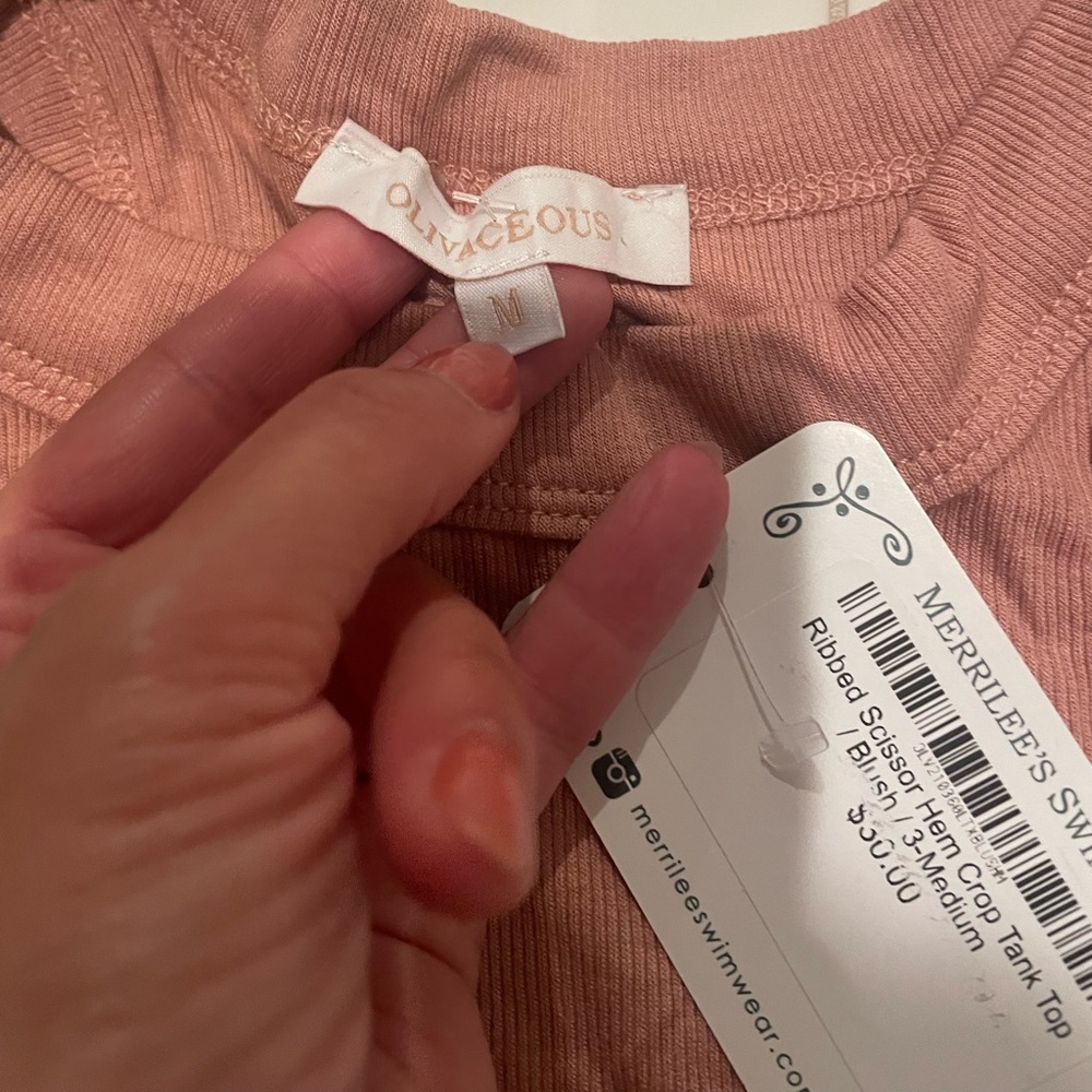 Rib cropped tank top - new with tags